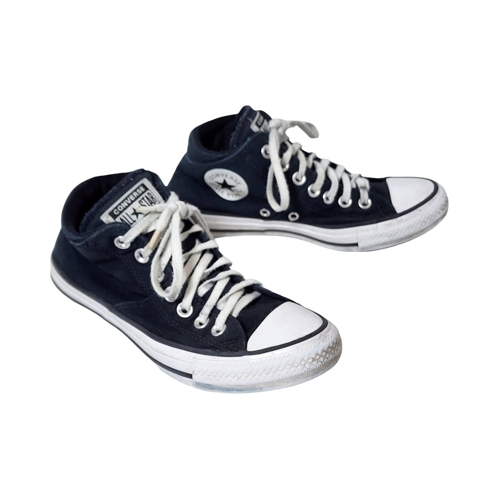 Converse Chuck Taylor All Star Madison Mid Top Black Sneakers 563512F Womens 7